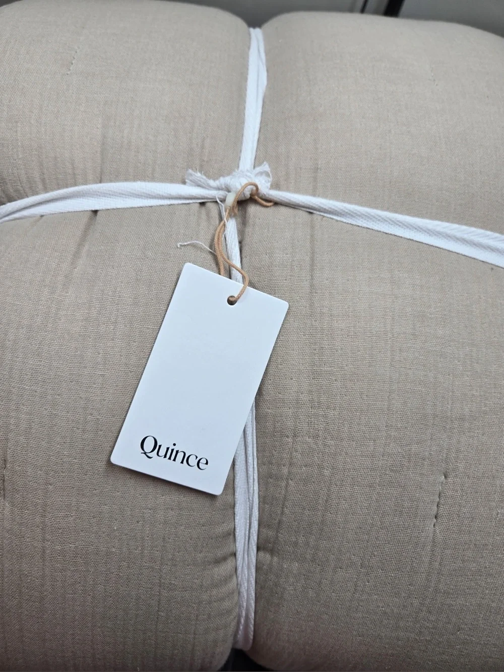 NWT QUINCE Organic Cotton Gauze Dream Quilt King/Cal King Dune 1085